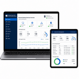 Laptop and tablet displaying remote desktop services overview 