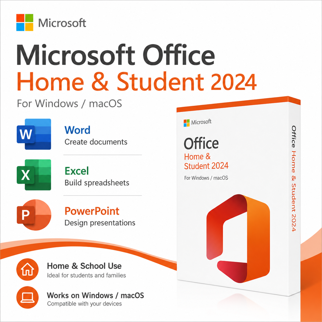 Office Home & Student 2024 for Windows / MacOS