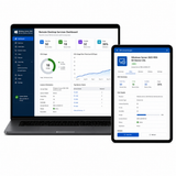 Laptop and tablet displaying Windows Server 2025 Remote Desktop Services Dashboard 